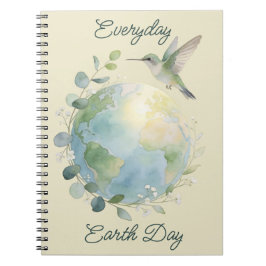 Everyday Earth Day Hummingbird Bird Notizblock