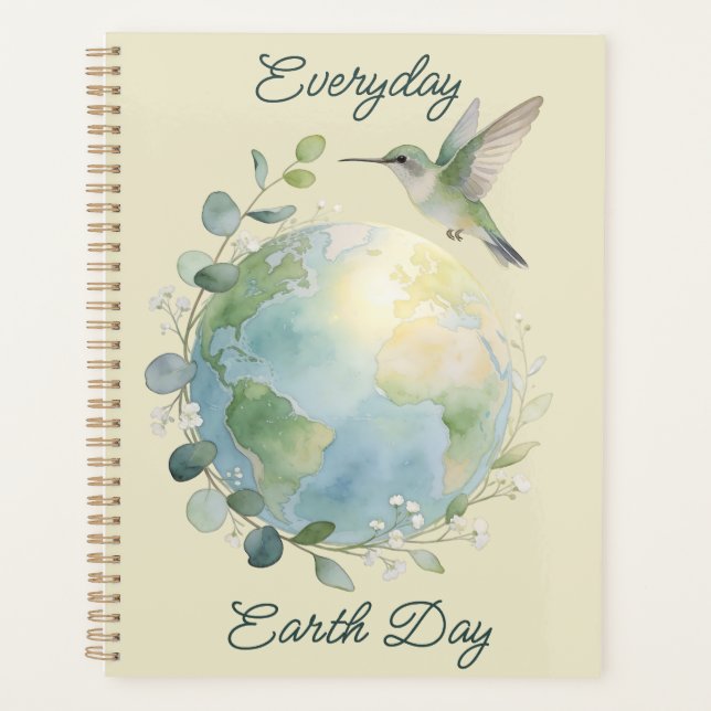 Everyday Earth Day Hummingbird Bird Planer (Vorderseite)