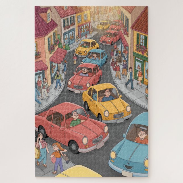 Everyday fun in town puzzle (Vertikal)