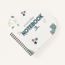 everyday love, notebook for daily notes notizbuch
