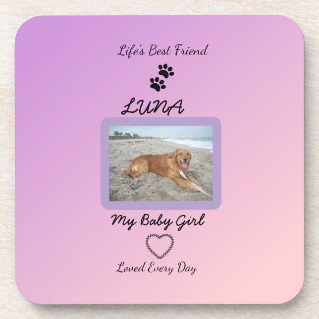 Everyday Love Pawprint Pet Getränkeuntersetzer (Vorderseite)