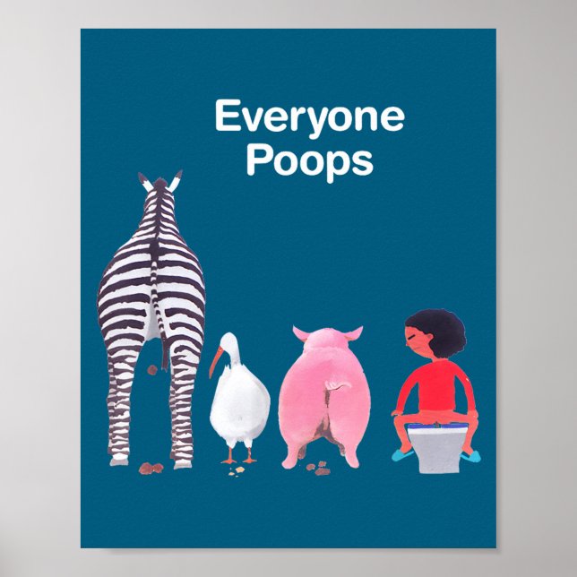 Everyone Ops Funny Zebra G Toilet Humor  Poster (Vorne)