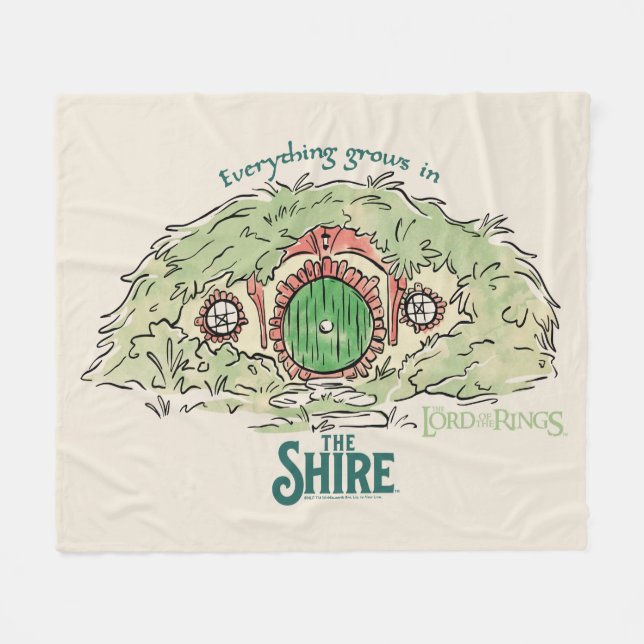 Everything Grows in THE SHIRE™ Fleecedecke (Vorderseite (Horizontal))