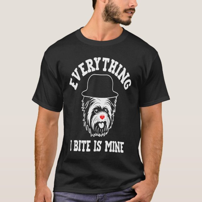 Everything I Bite Is Mine Yorkshire Terrier Dog Br T-Shirt (Vorderseite)