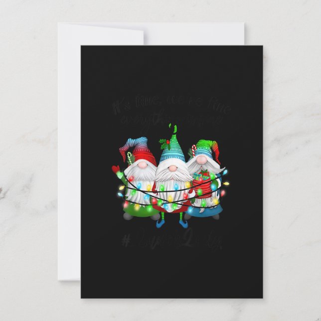 Everything Is Fine Lunch Lady Merry Christmas Xmas Einladung (Vorderseite)