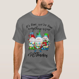 Everything Is Fine Physical Education PE Teacher C T-Shirt