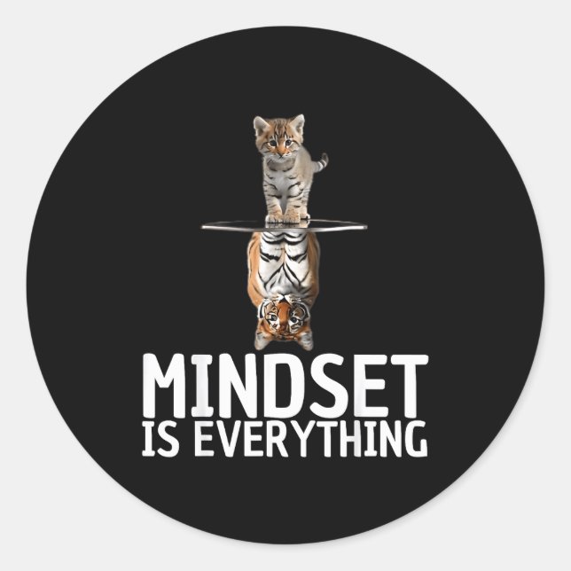 Everything Is Mindset Insrational Mind Motivationa Runder Aufkleber (Vorderseite)