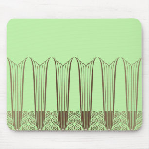 EVES BALKON, Art Deco-Eisenarbeiten in Grün und Br Mousepad