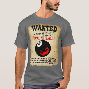 Evil 8 Ball Pool Billard Liga Kurzschläfer T-Shirt