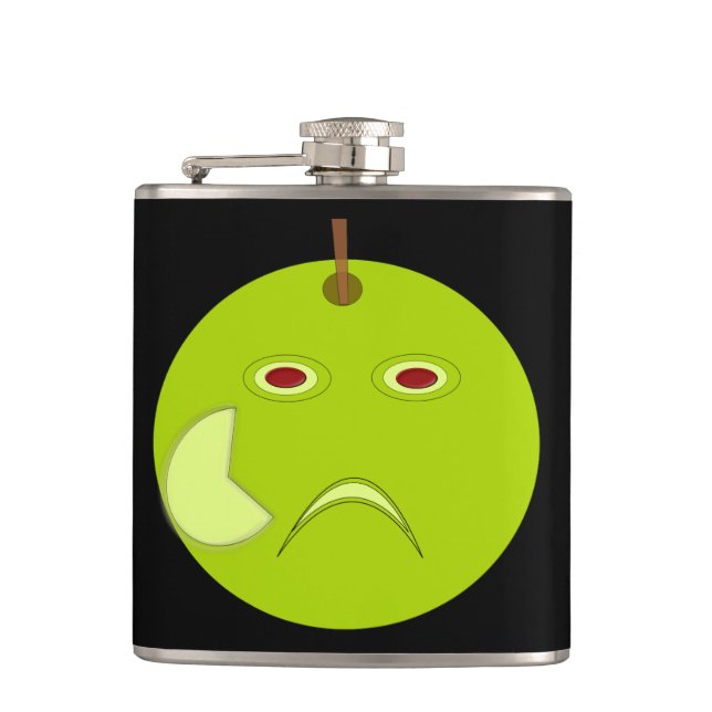 Evil Apple mit Scar Halloween Flask Flachmann (Vorderseite)