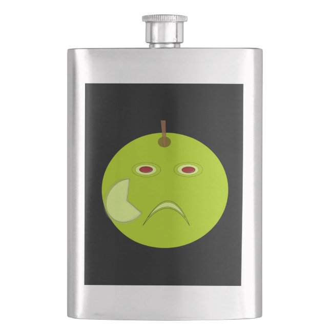 Evil Apple mit Scar Halloween Flasken Flachmann (Vorderseite)