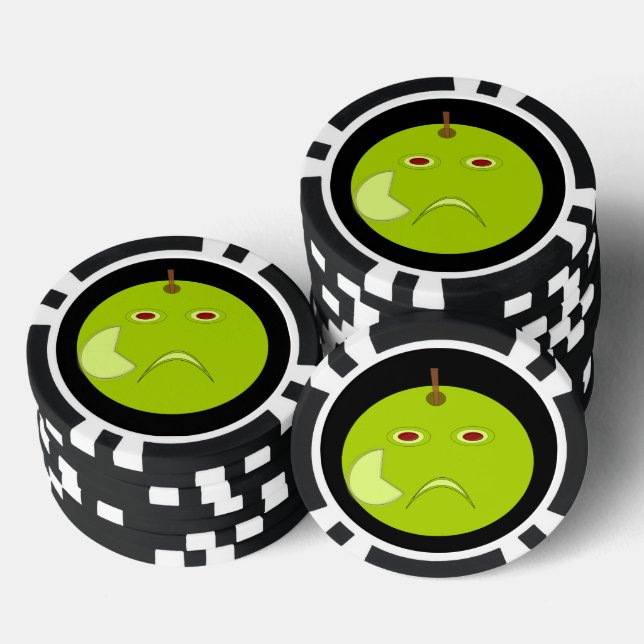 Evil Apple mit Scar Halloween Pokerchips (Stapel)