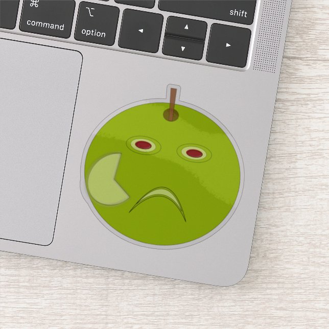 Evil Apple mit Scar Halloween Shaped Aufkleber (Detail)