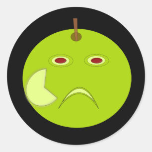 Evil Apple mit Scar Halloween Stickers
