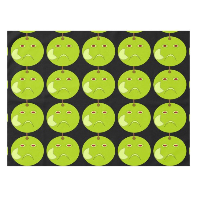 Evil Apple mit Scar Halloween Tablecloth Tischdecke (Vorderseite (Horizontal))