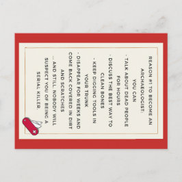 Evil Archeologist Motivation Postkarte