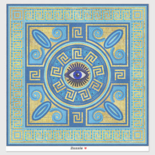 Evil-Aug-Mosaik-Tile-Ornament Aufkleber