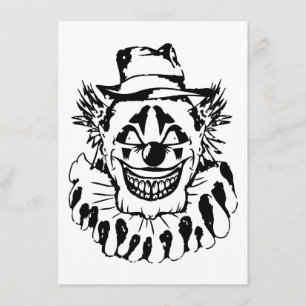 Evil Beängstigend Clown Halloween Einladung
