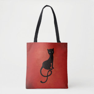 Evil Black Cat Red Elegant Tasche