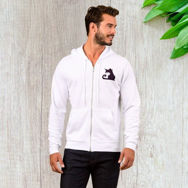 Evil Black Cat Silhouette mit Roten Augen Hoodie (Von Creator hochgeladen)