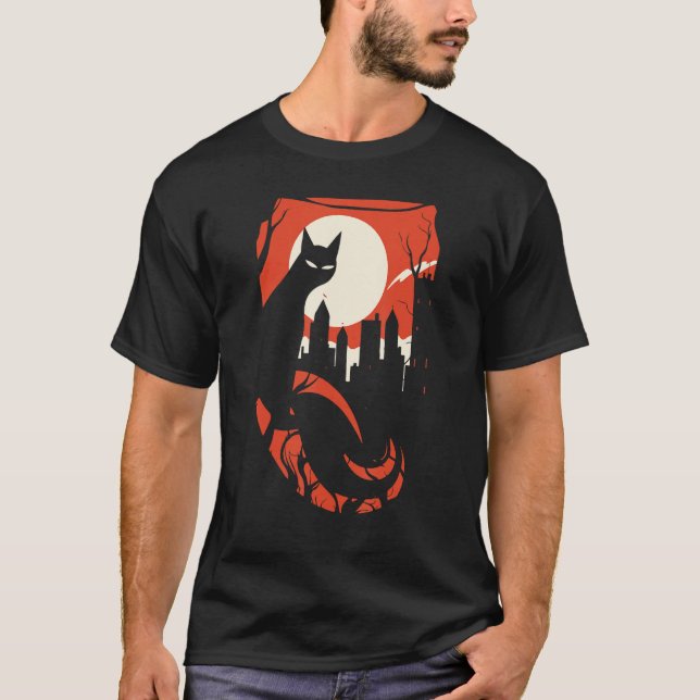 Evil Black Cat T-Shirt (Vorderseite)