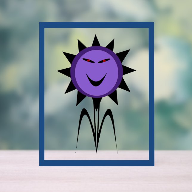Evil Blume Kawaii Goth Halloween Acrylschild (Neutral)