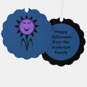 Evil Blume Kawaii Goth Halloween Custom Ornament Karte