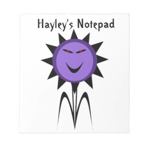 Evil Blume Kawaii Goth Halloween Customizable N Notizblock