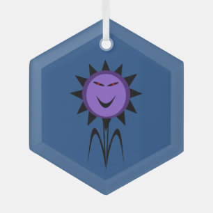 Evil Blume Kawaii Goth Halloween Ornament Aus Glas