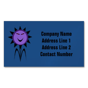 Evil Blume Kawaii Goth Halloween Personalisiert Magnetische Visitenkarte