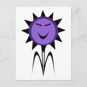 Evil Blume Kawaii Goth Halloween Postcard Postkarte