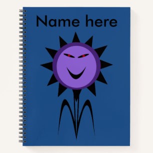 Evil Blume Kawaii Goth Halloween Spiral Notebook Notizbuch