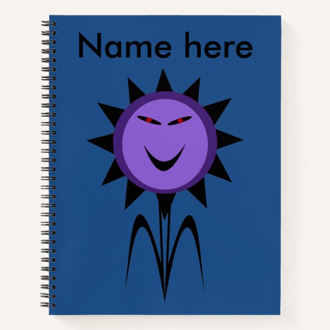 Evil Blume Kawaii Goth Halloween Spiral Notebook Notizbuch (Vorderseite)