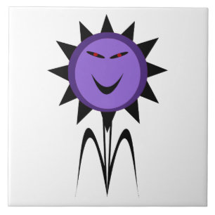 Evil Blume Kawaii Goth Halloween Tile Fliese