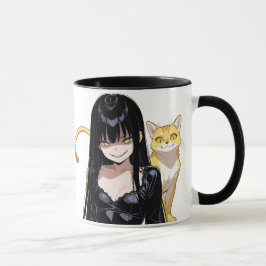 Evil Catlady With Cat Tasse