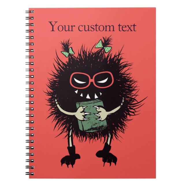 Evil Character Gothic Book Lover Notizblock (Vorderseite)