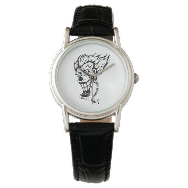 Evil clown E-watch für Frauen Armbanduhr (Vorderseite)