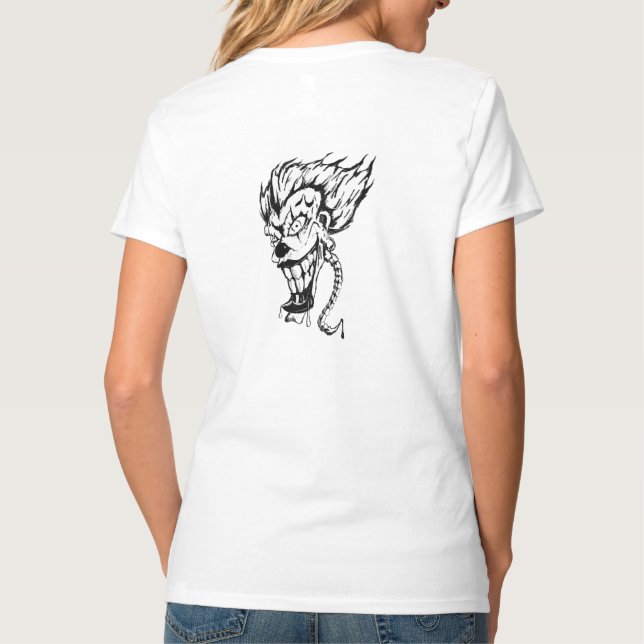 Evil clown Women's Hanes Nano V-Neck T - Shirt (Rückseite)