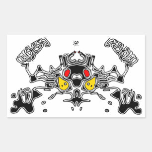 Evil Crab Rechteckiger Aufkleber
