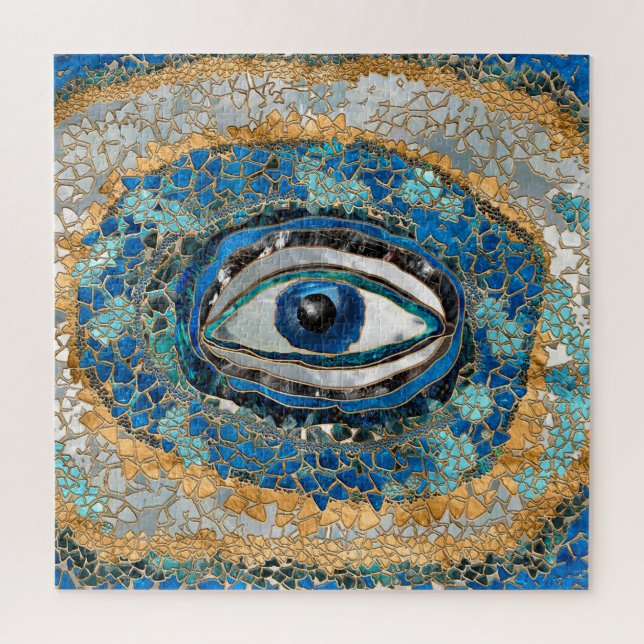 Evil Eye Amulet Geodes und Kristalle (Vertikal)