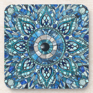 Evil Eye Amulet Mosaic Mandala Art Getränkeuntersetzer