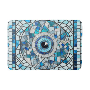 Evil Eye Amulet Mosaik Art Badematte