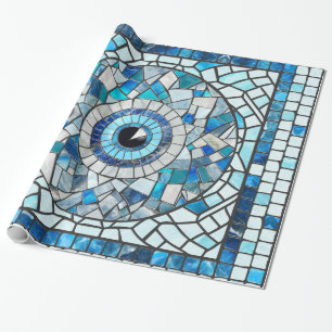 Evil Eye Amulet Mosaik Art Geschenkpapier