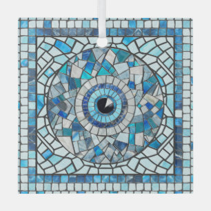 Evil Eye Amulet Mosaik Art Ornament Aus Glas