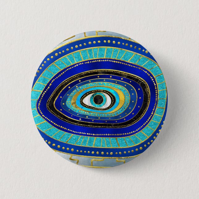 Evil Eye Amulet Ornament Button (Vorderseite)