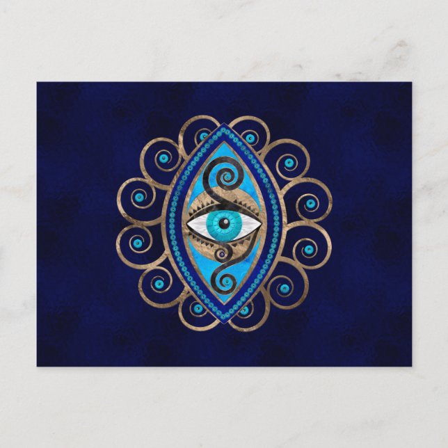 Evil Eye Amulet Ornament Postkarte (Vorderseite)