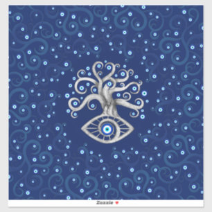 Evil Eye Amulet Tree Aufkleber