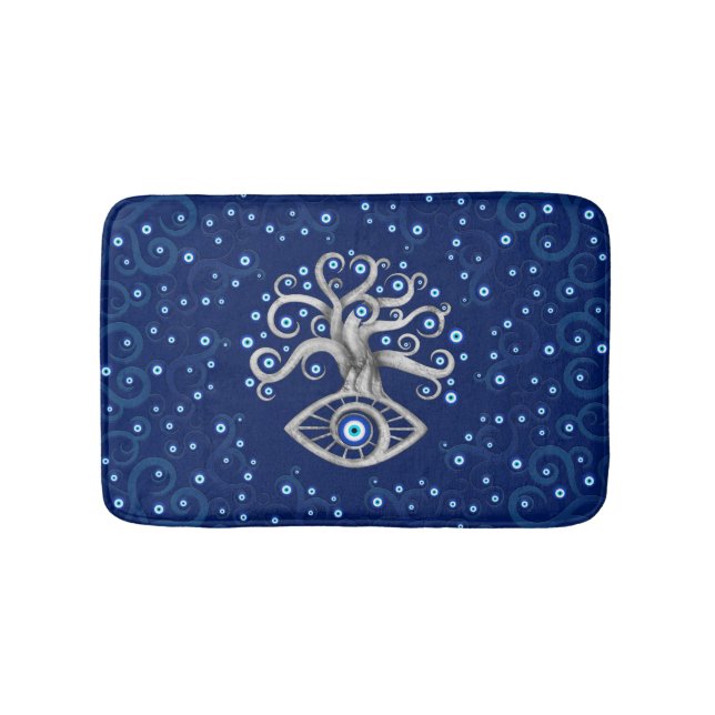Evil Eye Amulet Tree Badematte (Vorderseite)