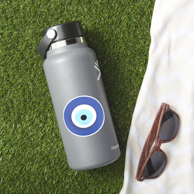 Evil Eye Artistic Blau Griechisch Aufkleber (HydroFlask Insitu)