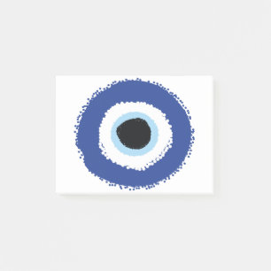 Evil Eye Artistic Blau Griechisch Post-it Klebezettel